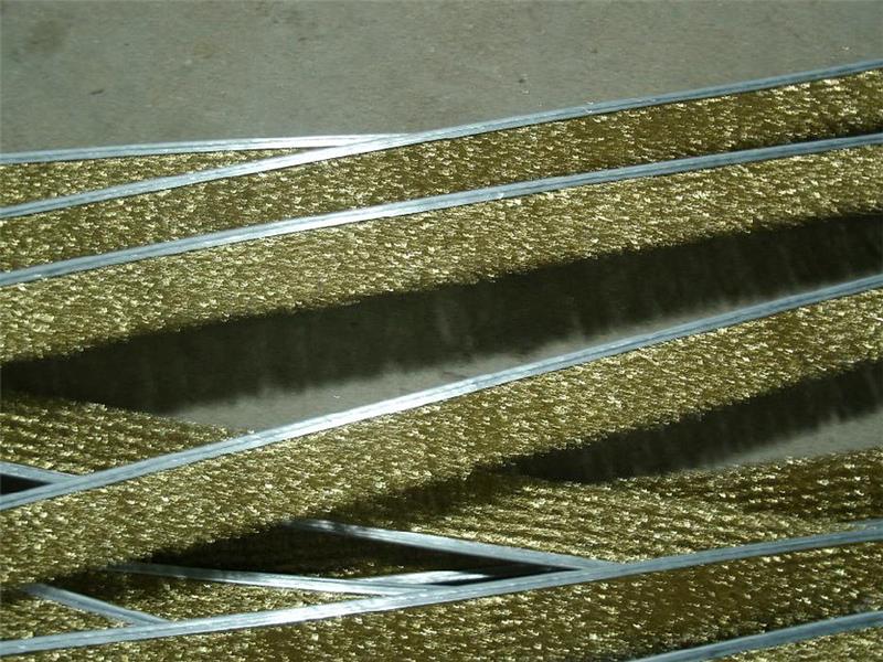 鋼帶鋼絲條刷（鍍銅鋼絲，厚度3到8mm不等）